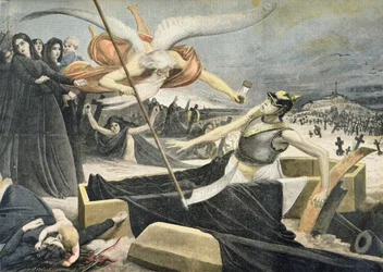 La mort de Bismarck, illustration du supplément illustré de Le Petit Journal, 14 août 1898